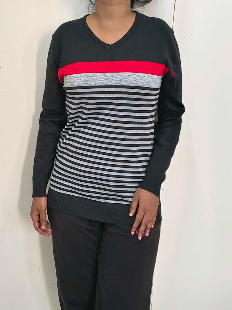 Striped Knit Sweater