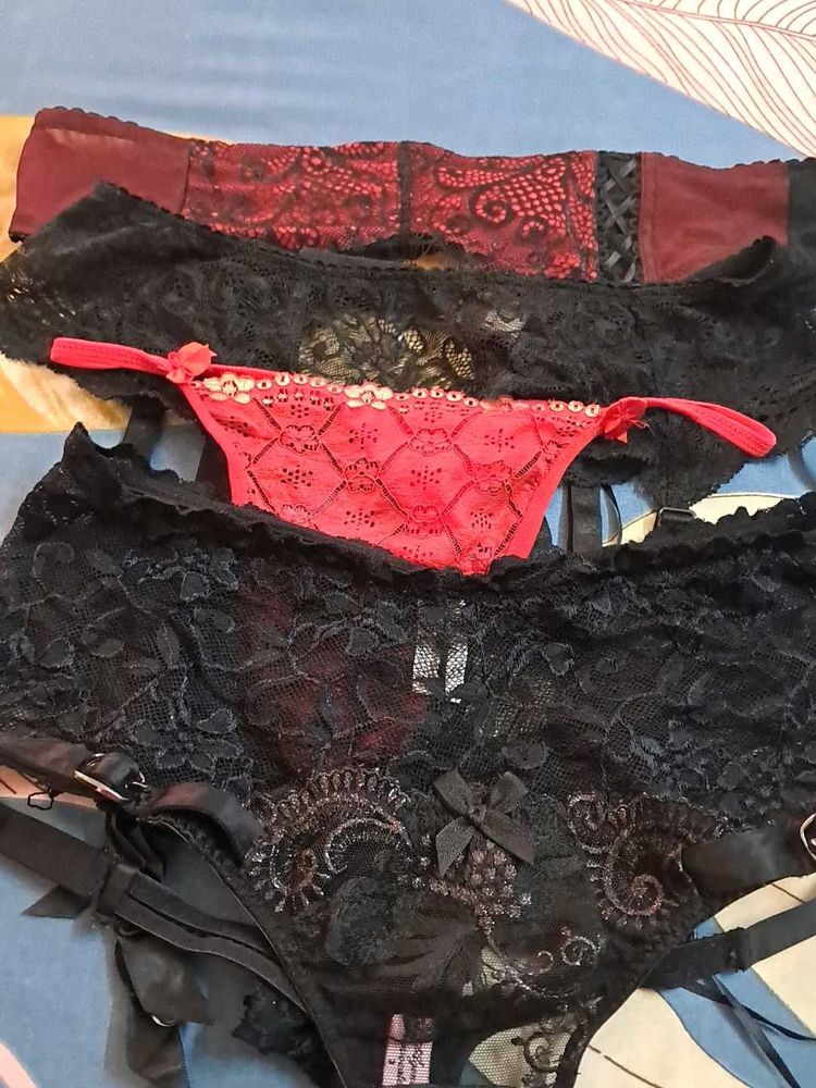 Combo Of  Five  In Garter  Belt  N Panty