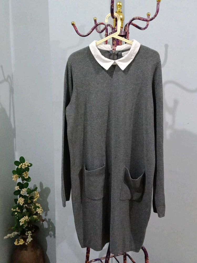 Grey Shirt Dress