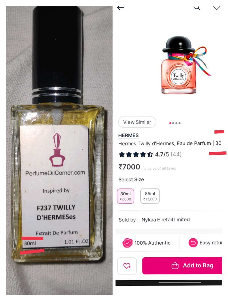 DUPE PERFUME OF TWILLY DE HERMES LUXURY Scent