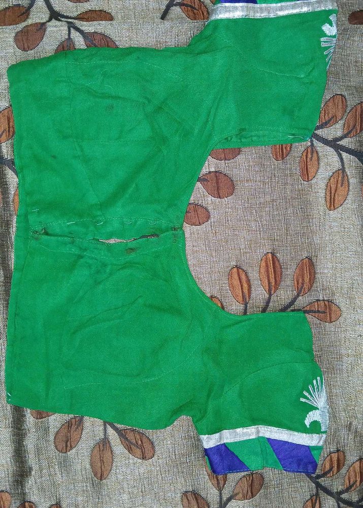 Green Readymade Saree Blouse