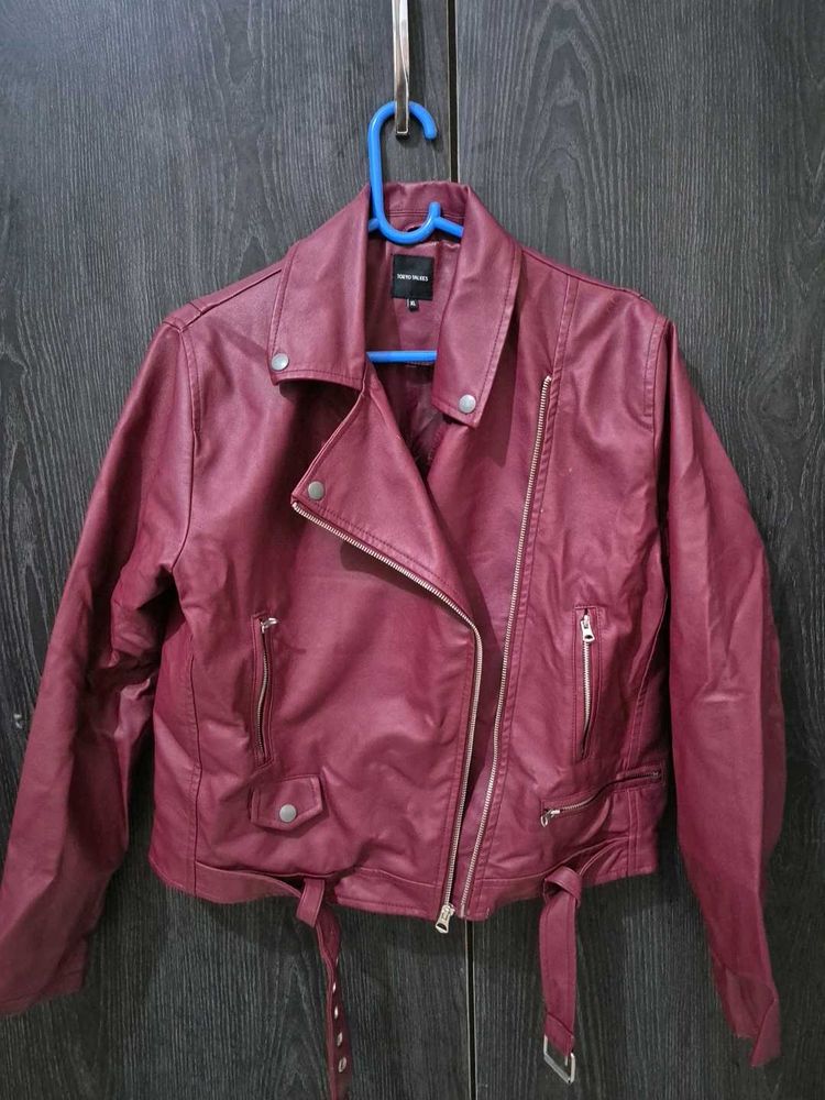 Burgundy Leather Jacket