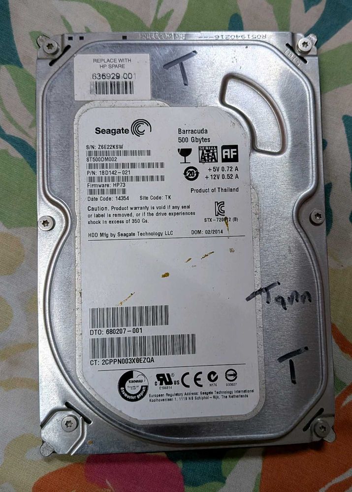 Seagate 500gb harddrive