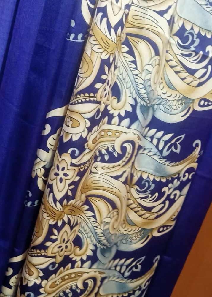 Blue Floral Print Fabric