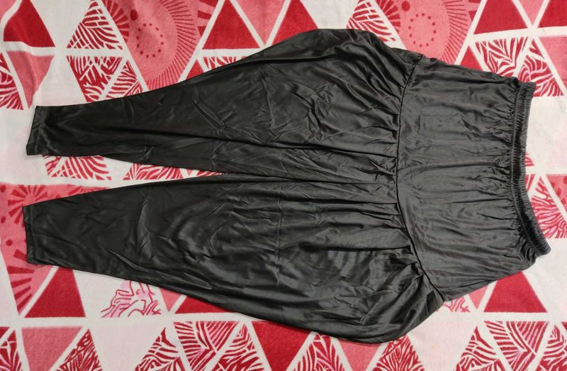 Black Shiny Harem Pants