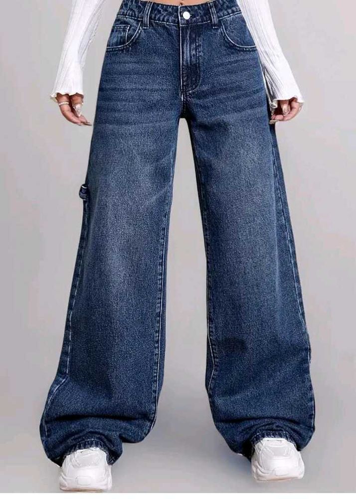 Trendy Wide Leg Jeans