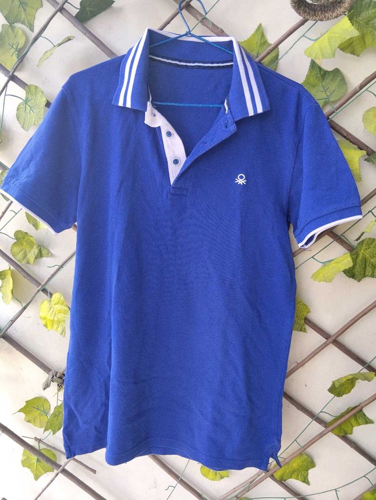Blue Benetton Polo Shirt