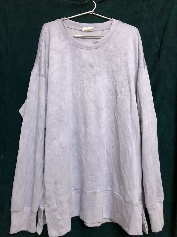 Sage Collective Large Purple Scuba Cozy T Shirt