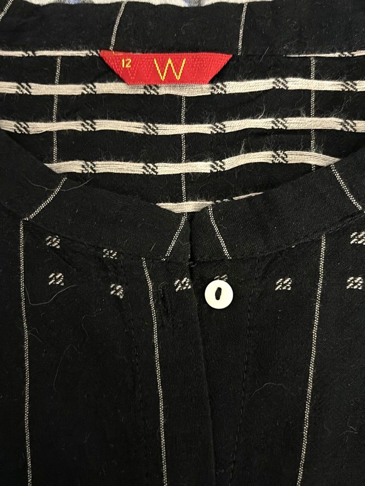 Striped Black Kurta Set