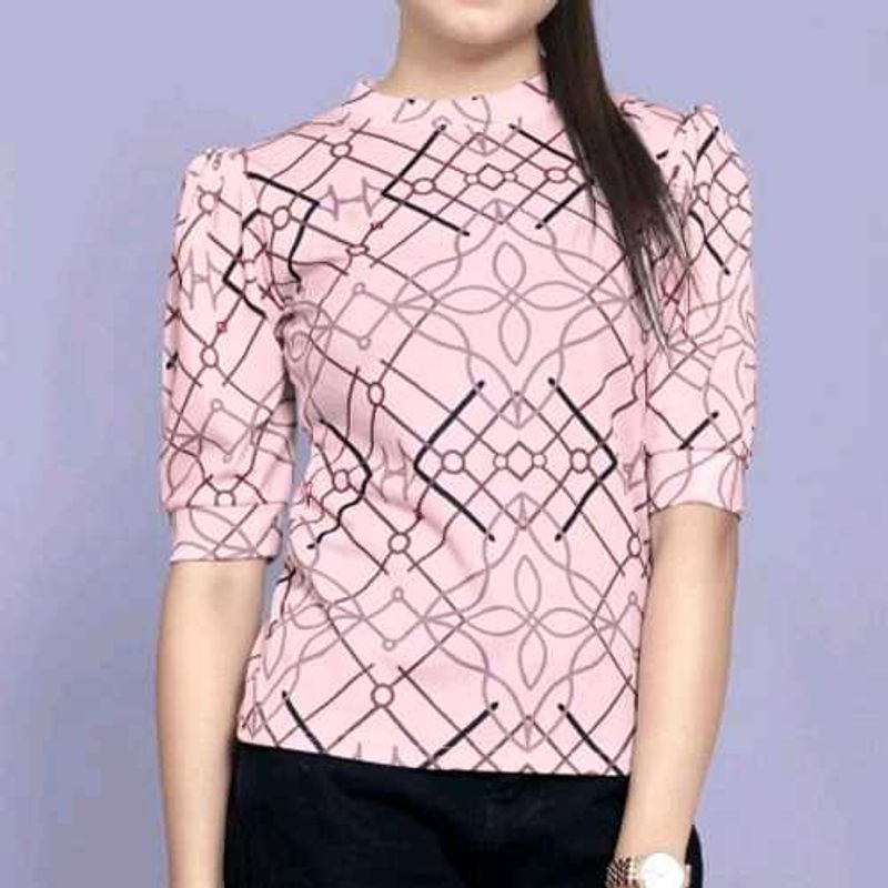 Stylish Pink Printed Top