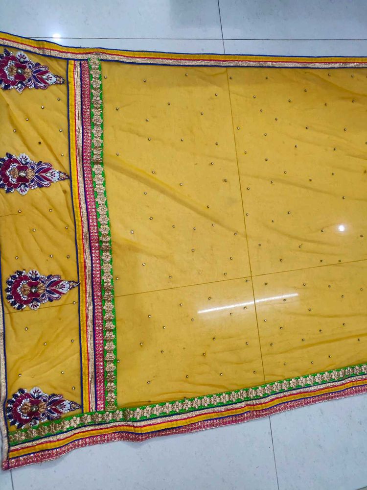 Beautiful Yellow Full size Lehenga Dupatta