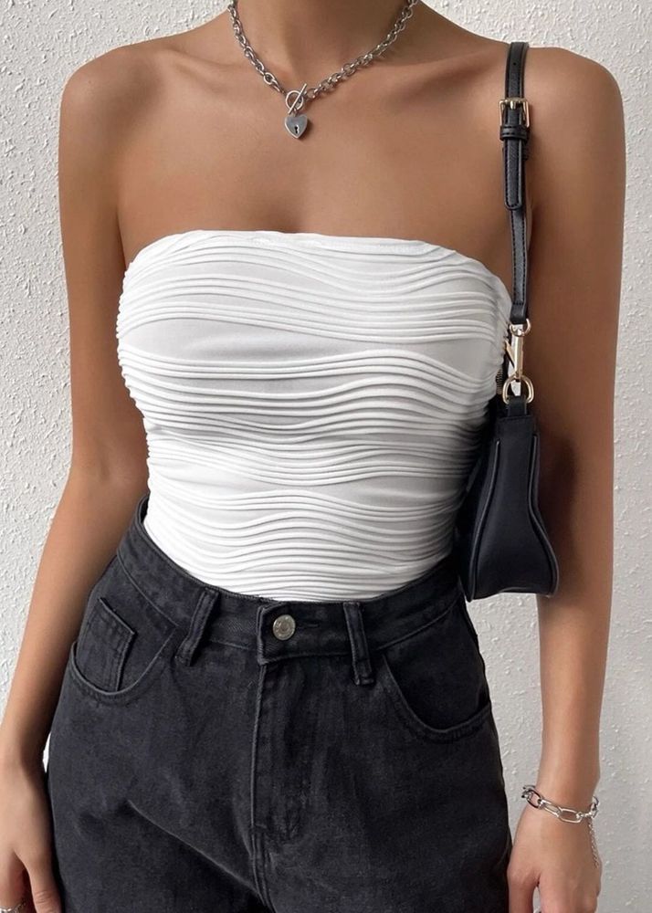 Stylecast X Slyck Striped Tube Top