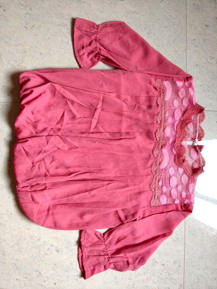 Pink Lace Top