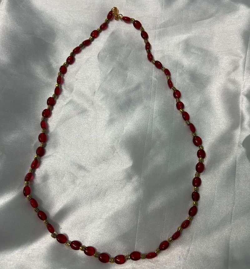 brand new Red Beaded Necklace