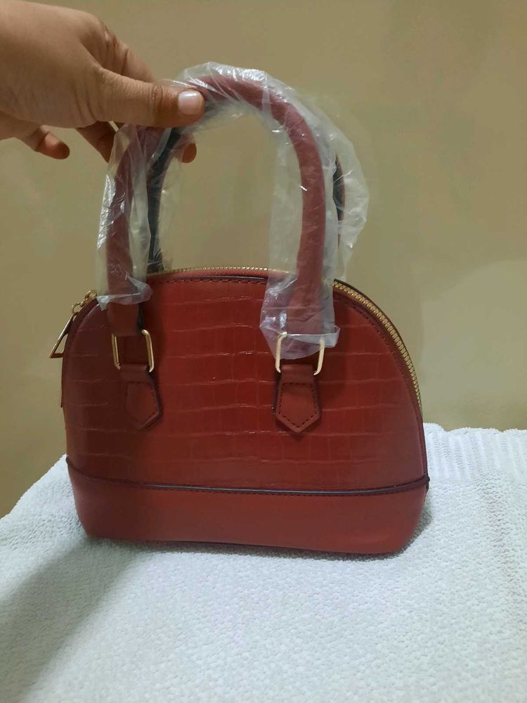 Maroon  Dome Handbag