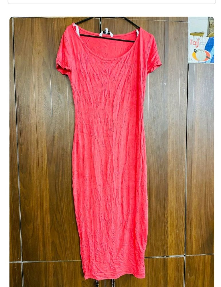 Coral Bodycon Dress