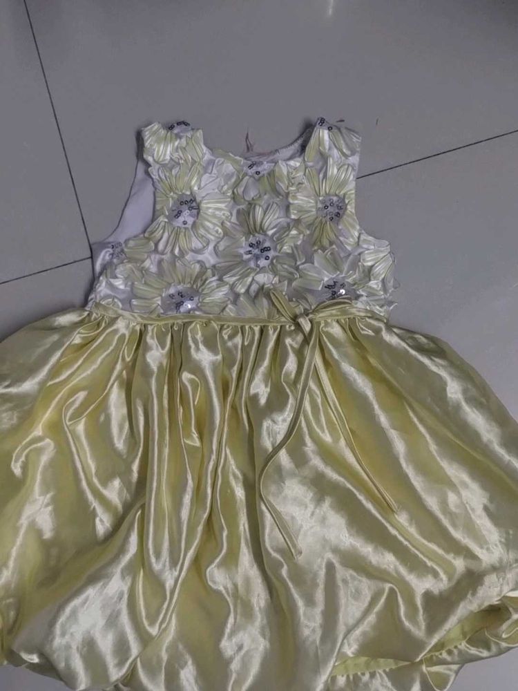 Cute Yellow Flower Girl Dress