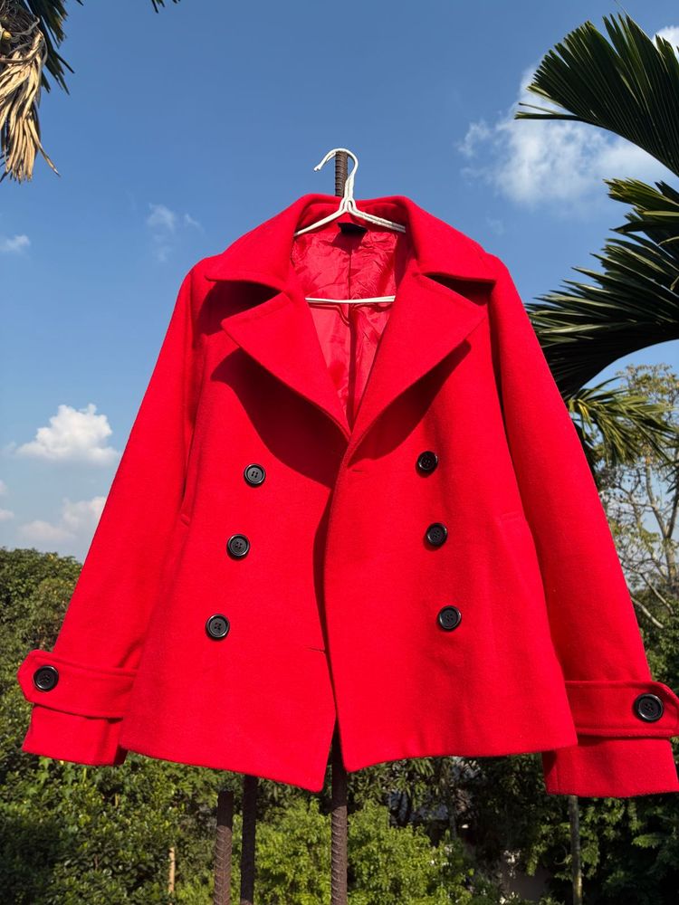 Red Peacoat Jacket