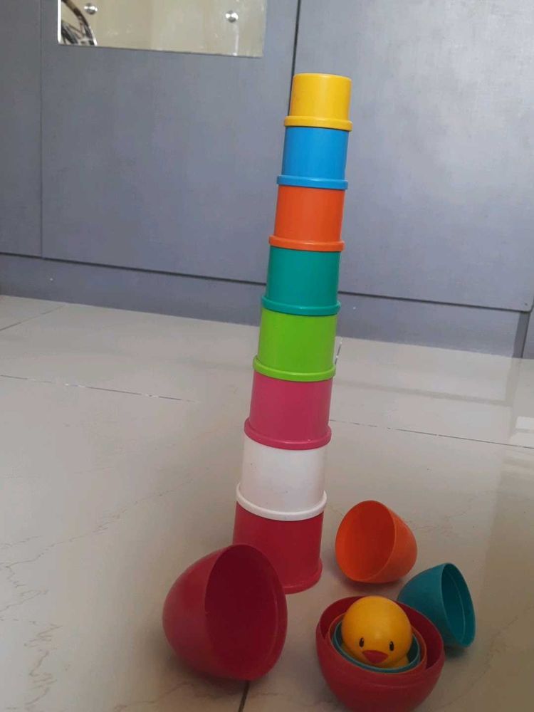 Stacking Cups, Rings And Egg Toy