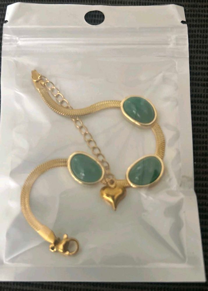 Stainless Steel Gold Color Snake Chain Bracelet