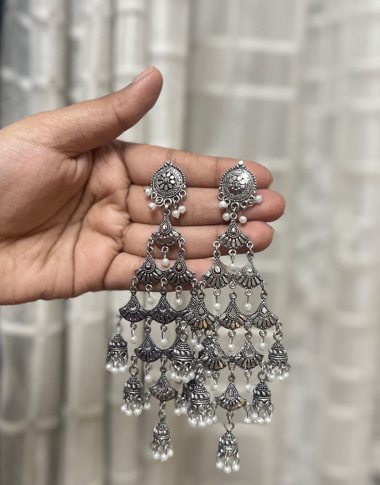Oxidised Jumka Earring