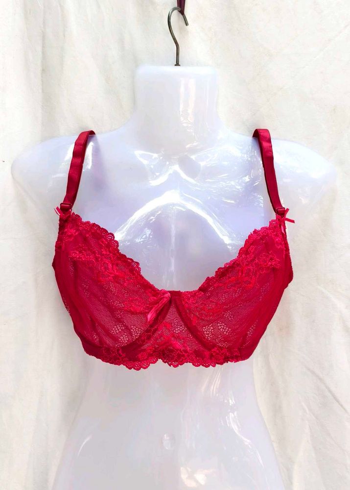 Red Lace Bra