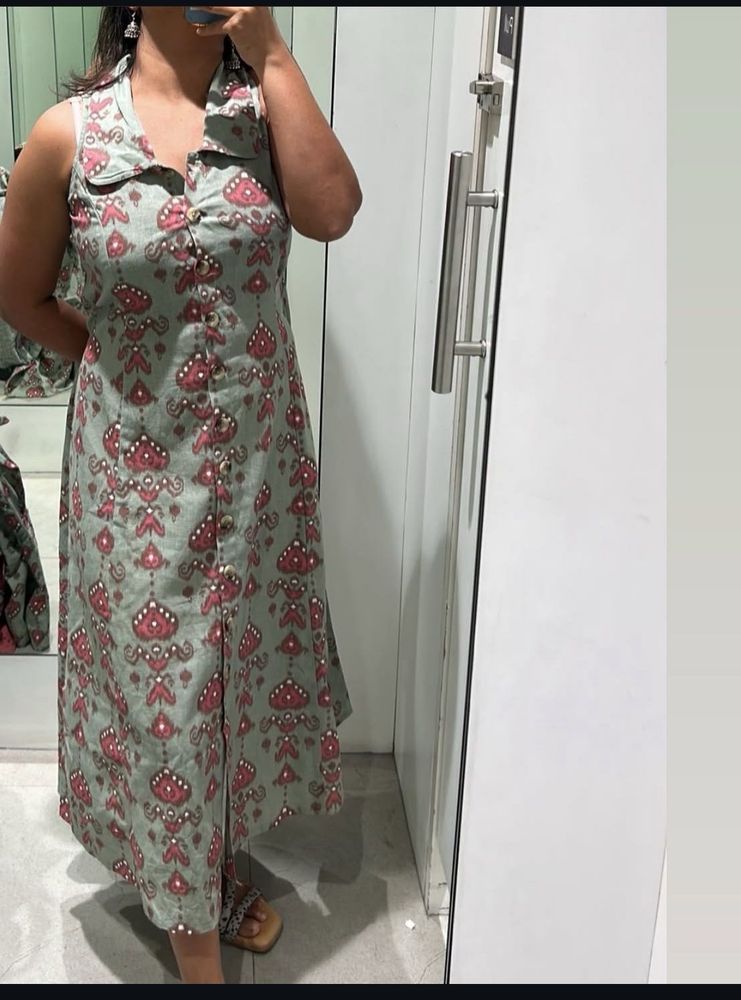 Paisley Print Sleeveless Dress