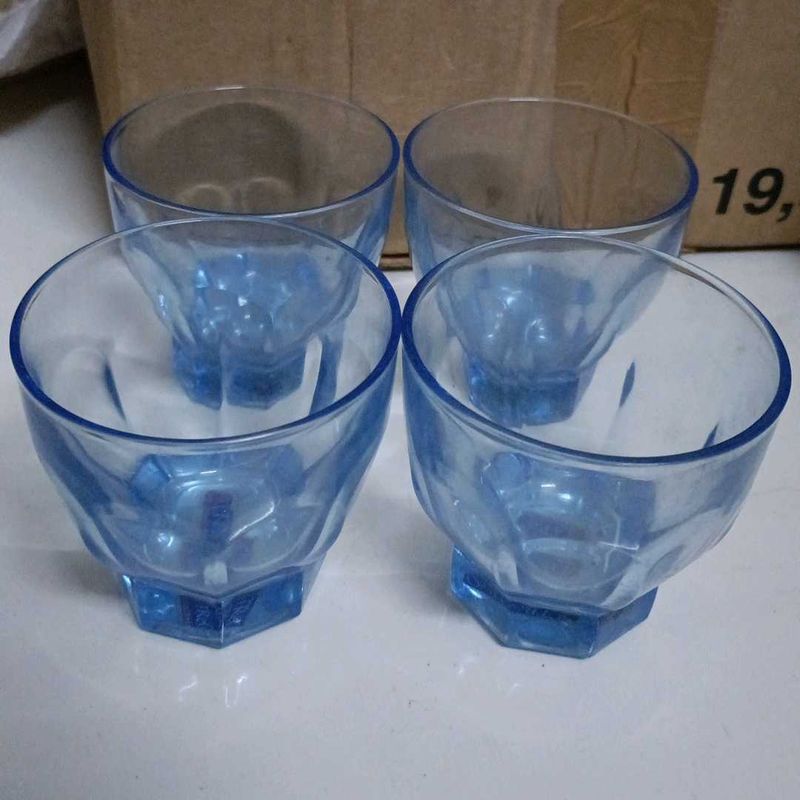 Set of 4 Blue Glassee