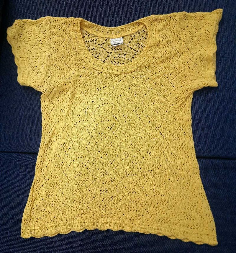 Yellow Crochet Top