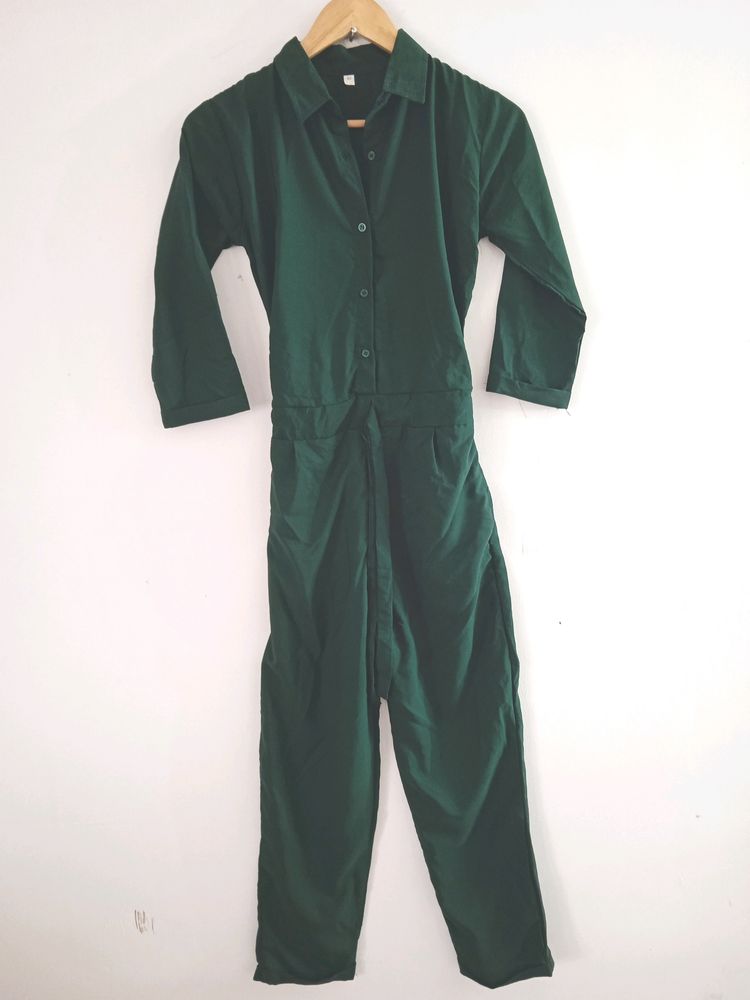 Green Basic Jumpsuit (Women)