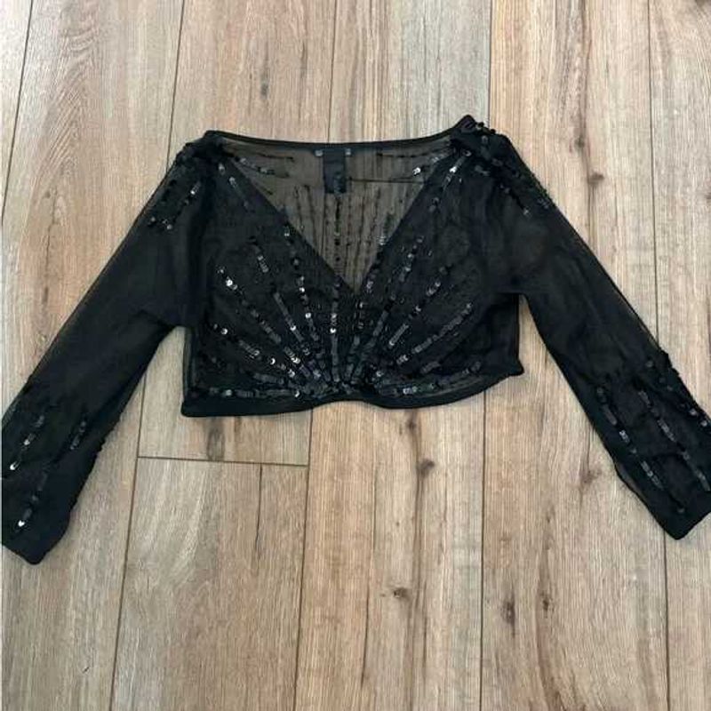 ✧⁠*⁠。Sequin Embellished Bolero Jacket