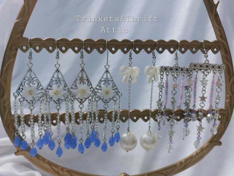 Handmade Earrings Snow Fairy&#39;s Treasure