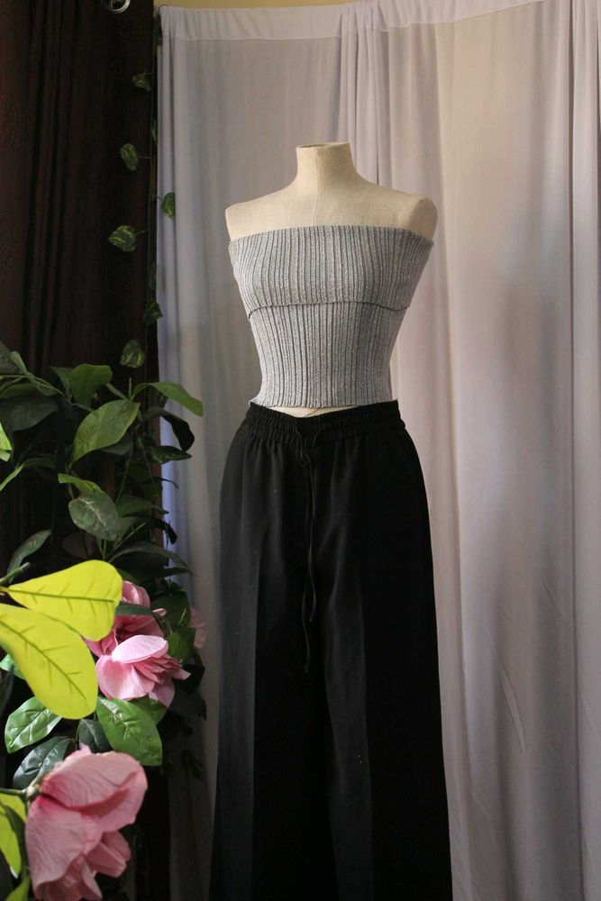 Bershka Silver Tube Top