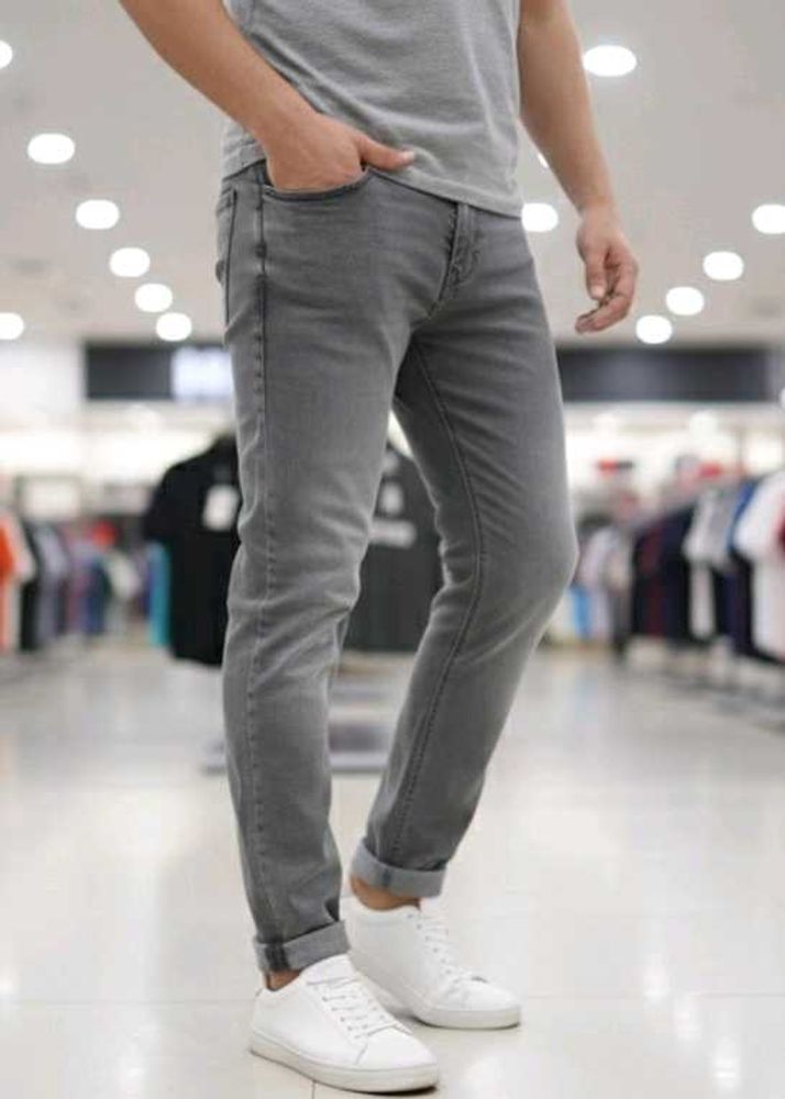 Stylish Gray Denim Jeans