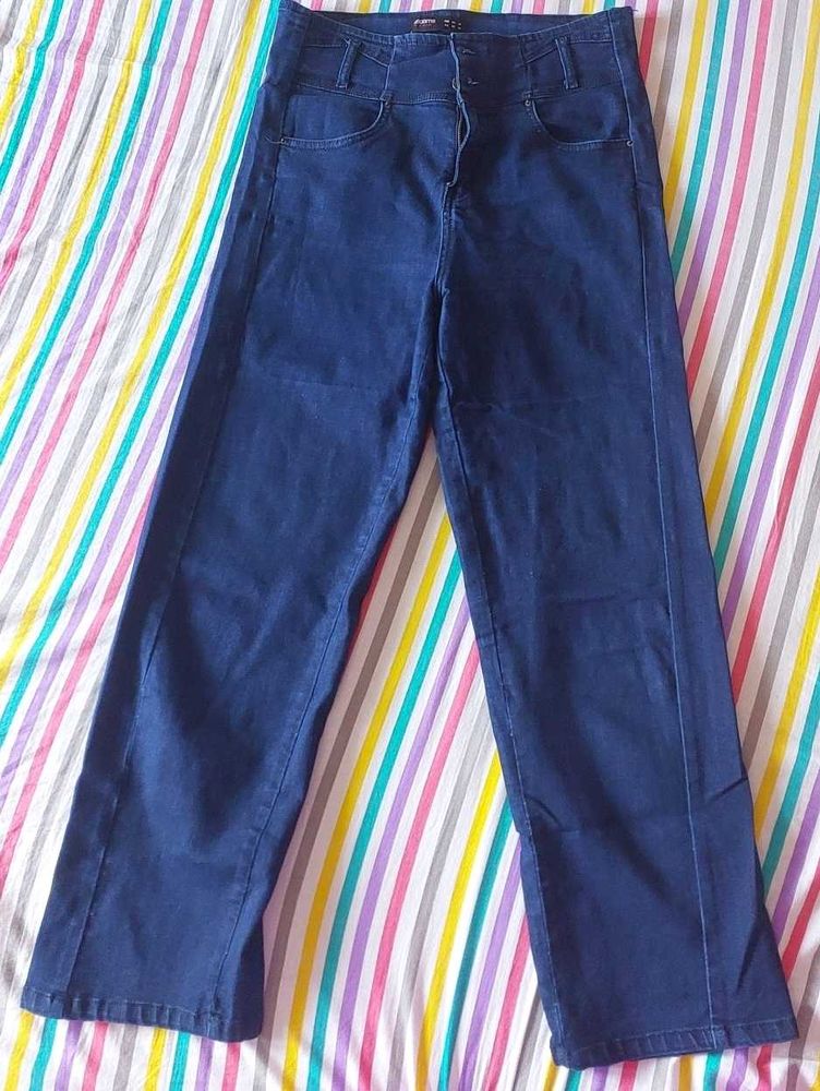 Navy Blue Jeans HIGH WAIST CASUAL