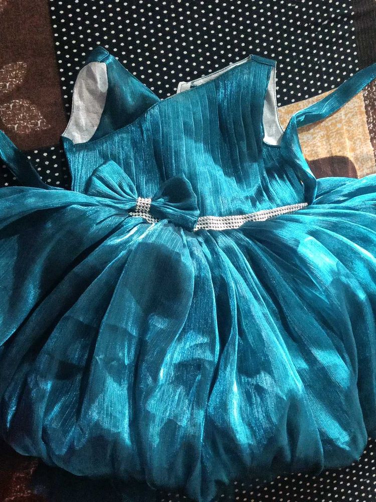 Teal Tulle Party Dress