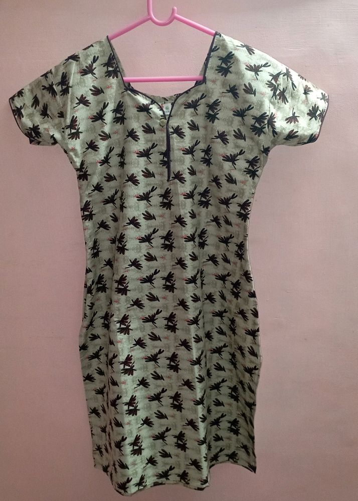 White Top with Pink Design