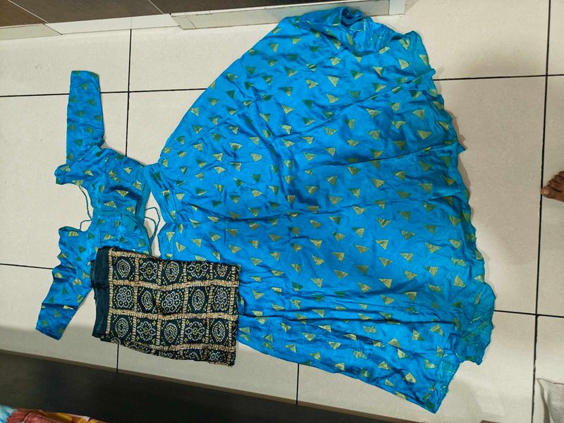 Blue &amp; Gold Indian Choli