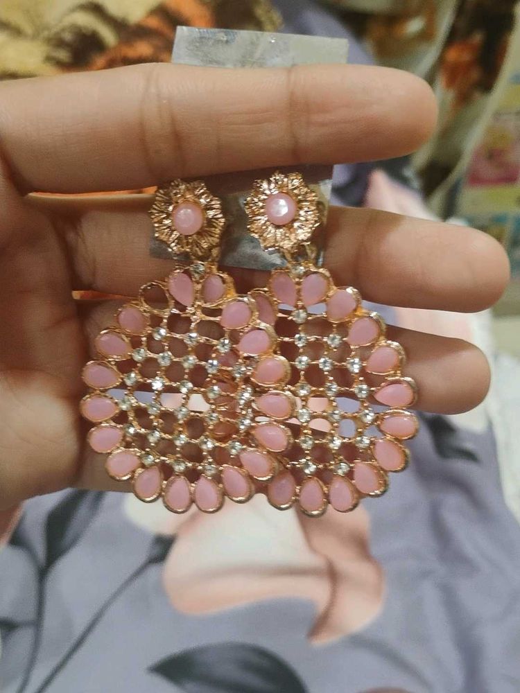 Pink Dangle Earrings