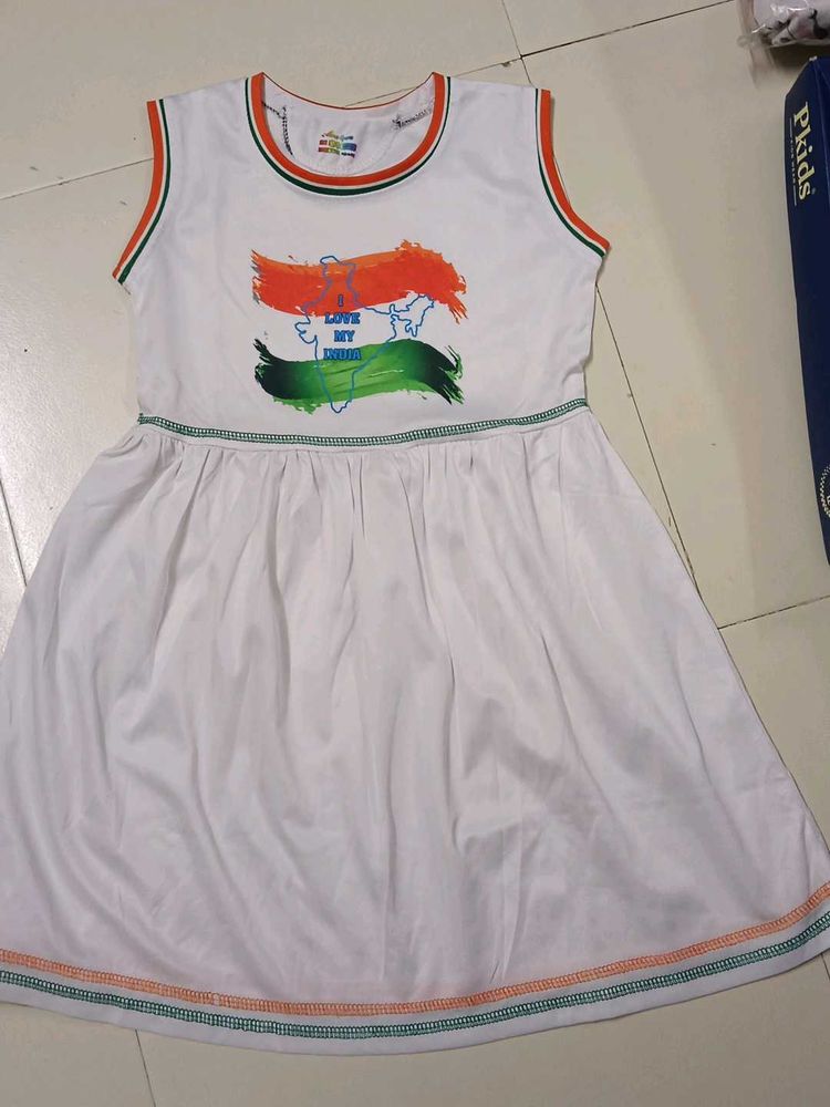 Tri Colour Girl Frock