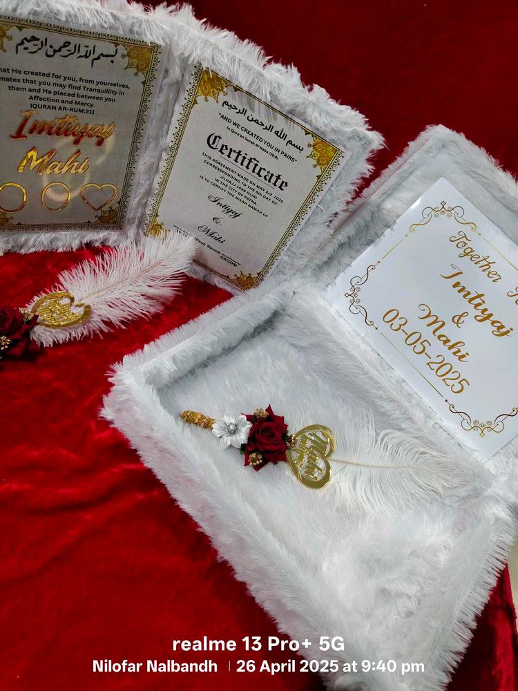 Personalized Wedding Certificate Set.
