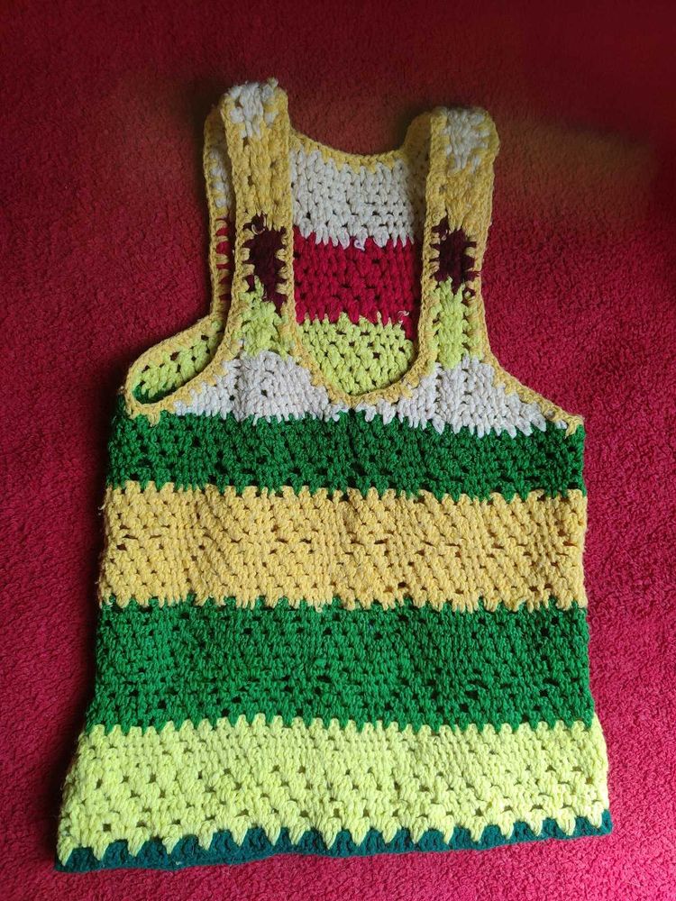 Colorful Crochet Tank Top