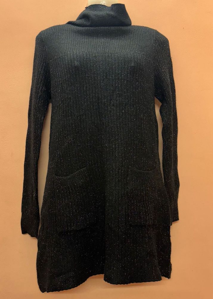 Midnight Starry Glitter Black Dress
