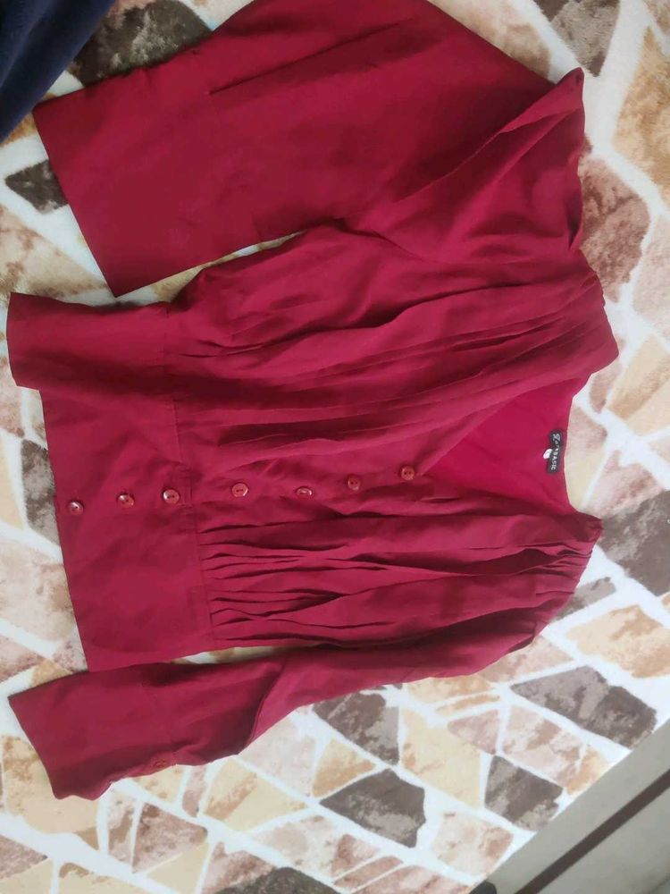 Elegant Burgundy Blouse