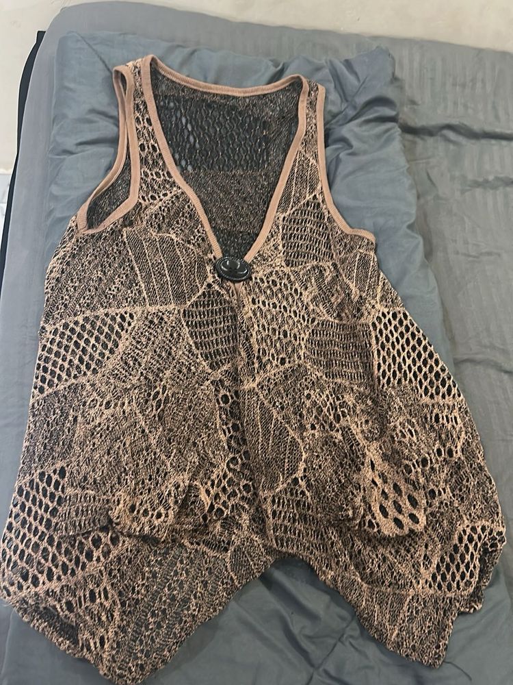 Crochet Knit Vest Top