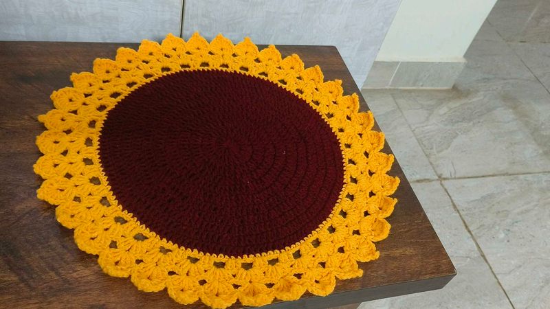 Crochet Sunflower Thalposh/Daily/Placemat