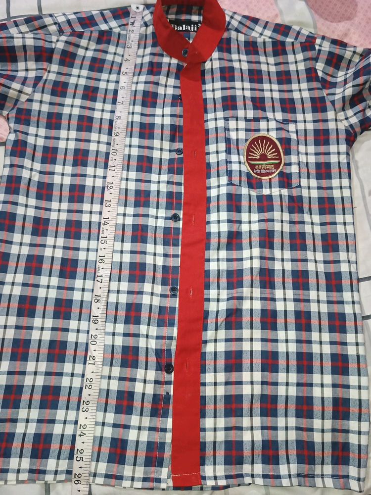 KV Uniform Shirt 36 Size Full Sleeves For 8-10th Class Students Chk Measurements Like New
