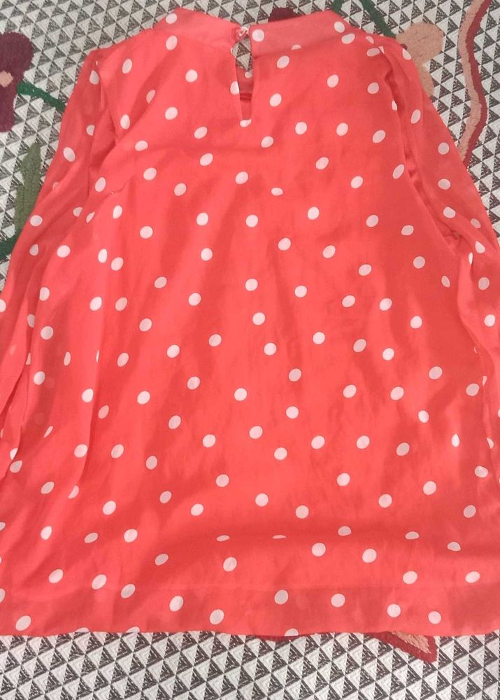 Cute Red Polka Top