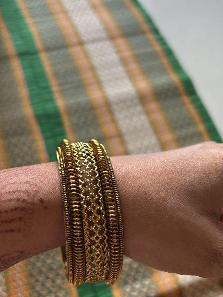 Golden oxide bangles