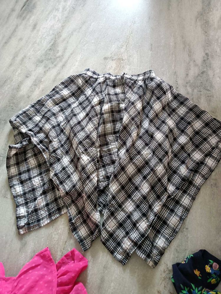 Checked Skirt with top